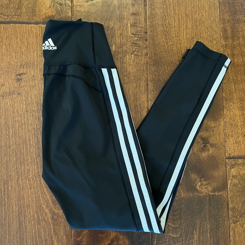 Adidas Black Classic Stripe Leggings